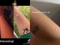 Bruna Griphao mostra pinta no braço como sinal de sua "origem de bruxa"