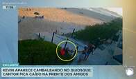 MC Kevin aparece supostamente bêbado em imagens de câmera de segurança